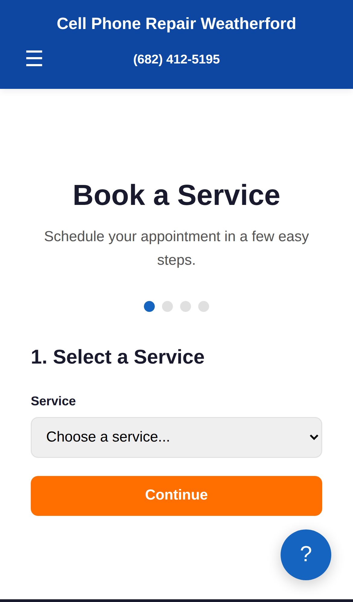 Cell Phone Repair Demo mobile feature